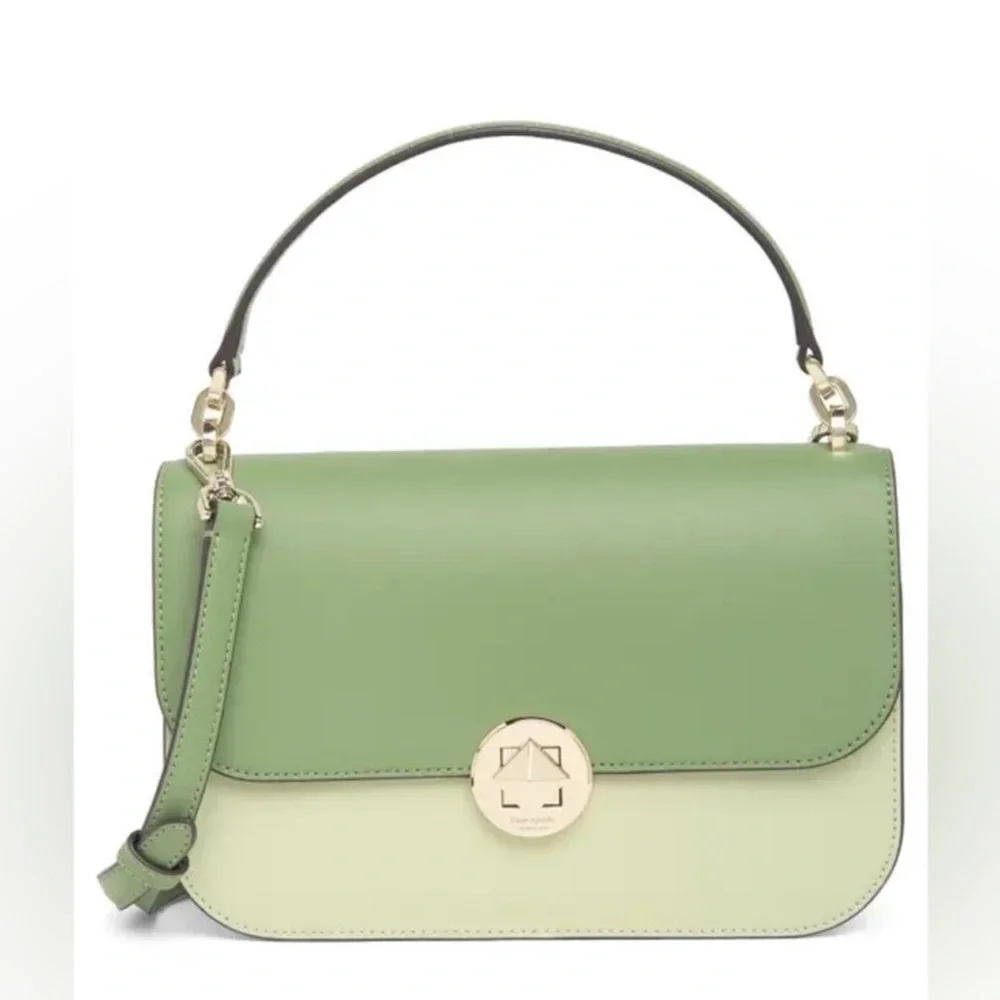 Kate Spade New York Audrey Flap Crossbody, Sage Green Colorblock New With Tags